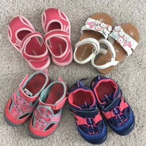 Girls summer shoe lot